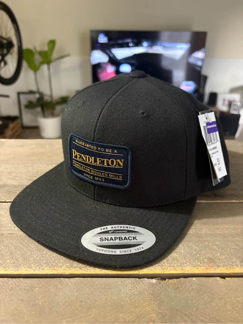 Pendleton Black and Gold Patch Snapback Hat